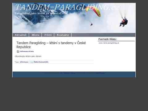 Nhled www strnek http://www.tandem-paragliding.cz
