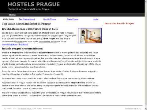 Nhled www strnek http://www.hostelsprague.cz