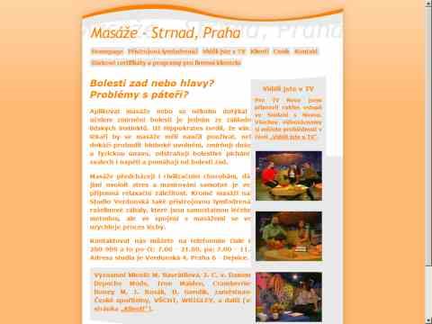 Nhled www strnek http://www.masaze-strnad.cz