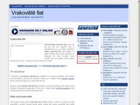 Nhled www strnek http://www.vrakovistefiat.cz