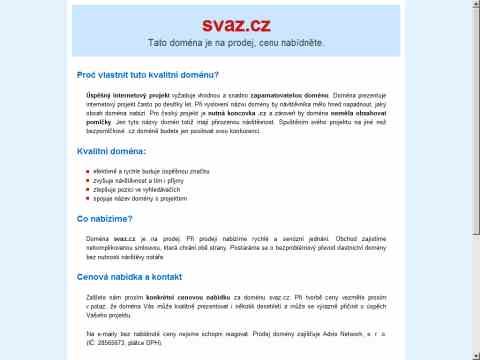 Nhled www strnek http://www.svaz.cz