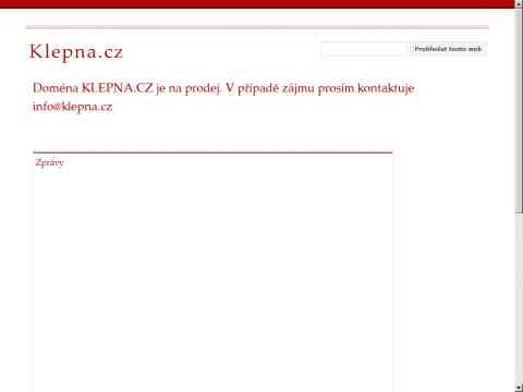 Nhled www strnek http://www.klepna.cz