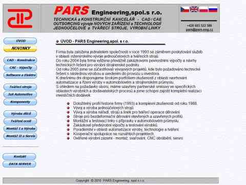 Nhled www strnek http://www.pars-eng.cz