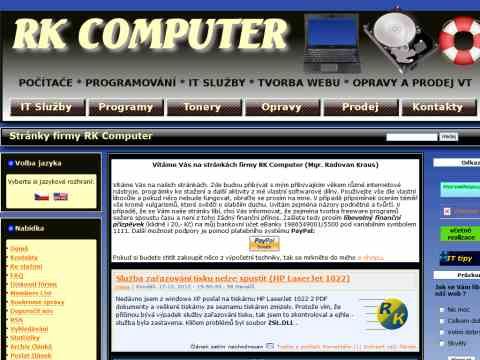 Nhled www strnek http://www.rkcomputer.cz