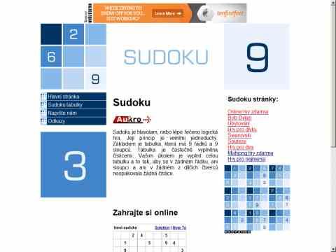 Nhled www strnek http://sudoku-hlavolam.wz.cz