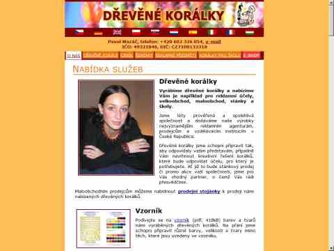 Nhled www strnek http://www.drevenekoralky.cz