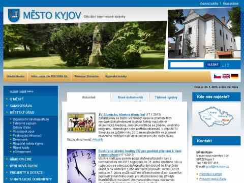 Nhled www strnek http://www.mestokyjov.cz/