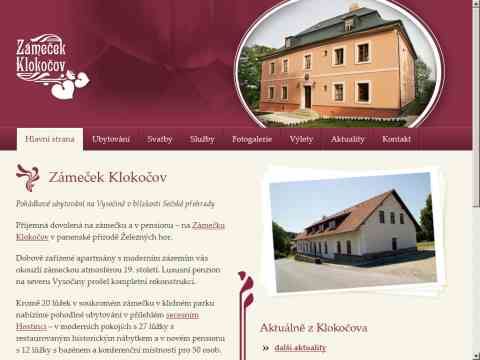 Nhled www strnek http://www.zamecek-klokocov.cz/