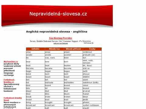 Nhled www strnek http://www.nepravidelna-slovesa.cz
