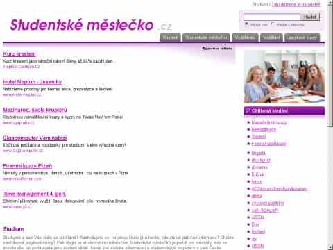 Nhled www strnek http://www.studentskemestecko.cz