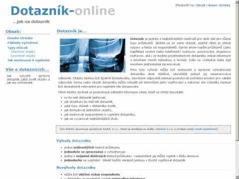 Nhled www strnek http://www.dotaznik-online.cz/