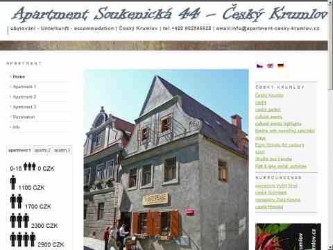 Nhled www strnek http://www.apartment-cesky-krumlov.cz