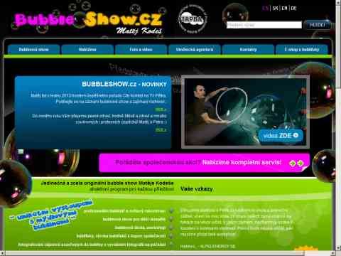 Nhled www strnek http://www.bubbleshow.cz