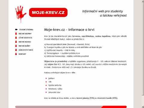 Nhled www strnek http://www.moje-krev.cz/