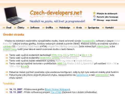 Nhled www strnek http://www.czech-developers.net