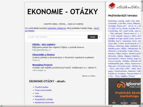 Nhled www strnek http://ekonomie-otazky.blogspot.com/