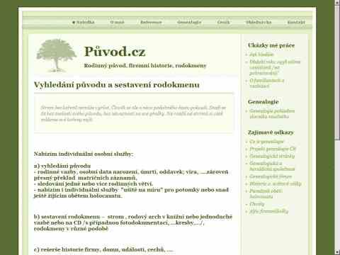 Nhled www strnek http://www.puvod.cz