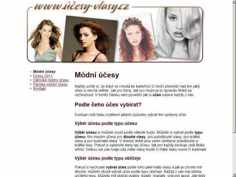 Nhled www strnek http://www.ucesy-vlasy.cz