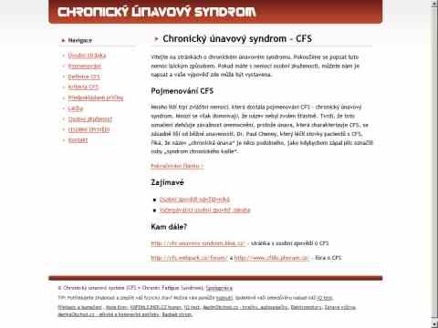 Nhled www strnek http://www.chronicky-unavovy-syndrom.cz/